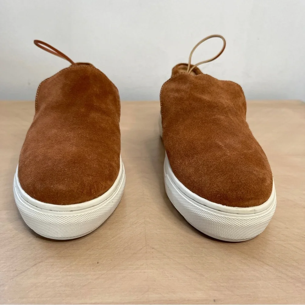 J/Slides Perrie Sneaker Brown Suede Leather Casual Shoe Women's Size 8